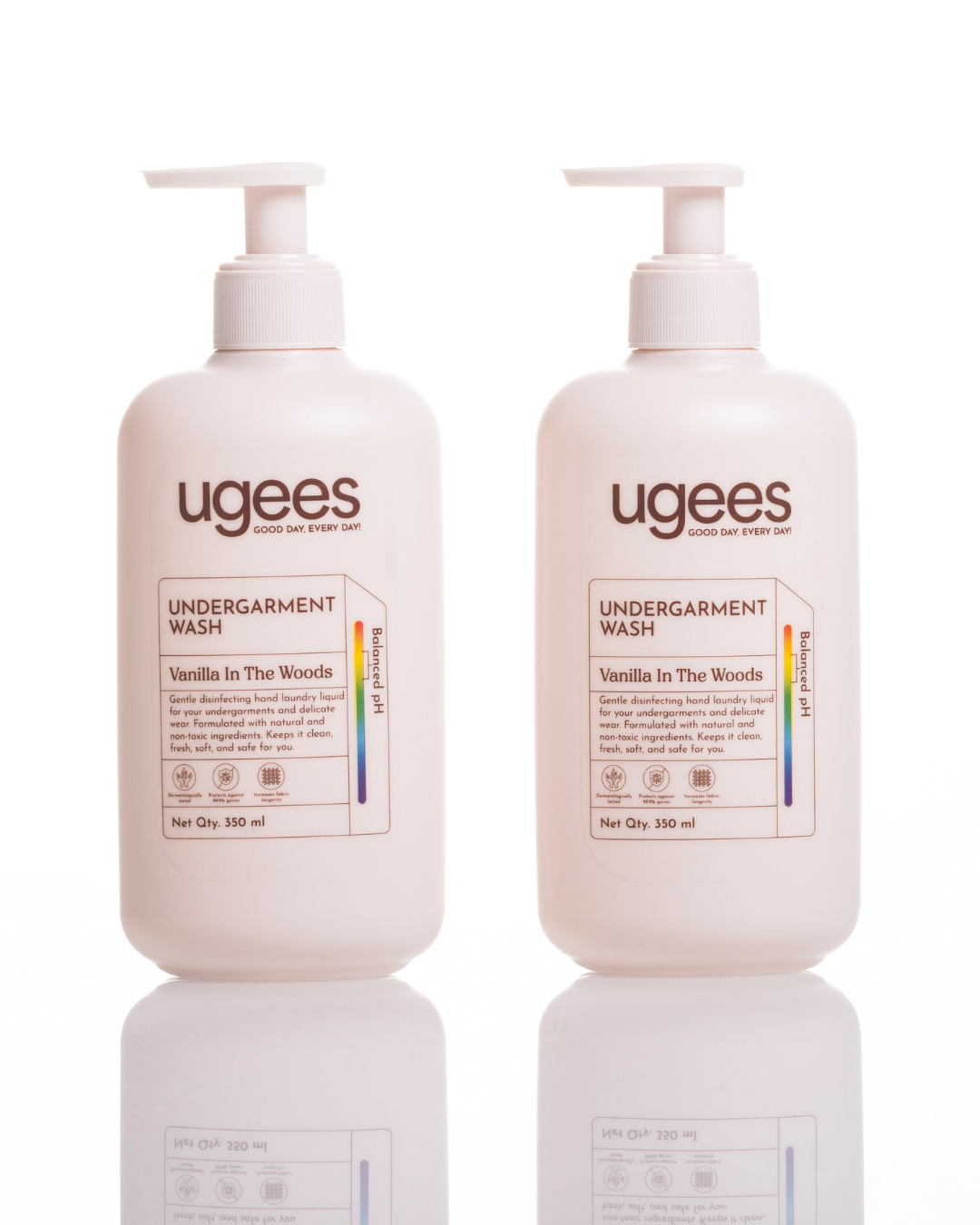 Two 350 ml bottles of Ugees Undergarment Wash in &